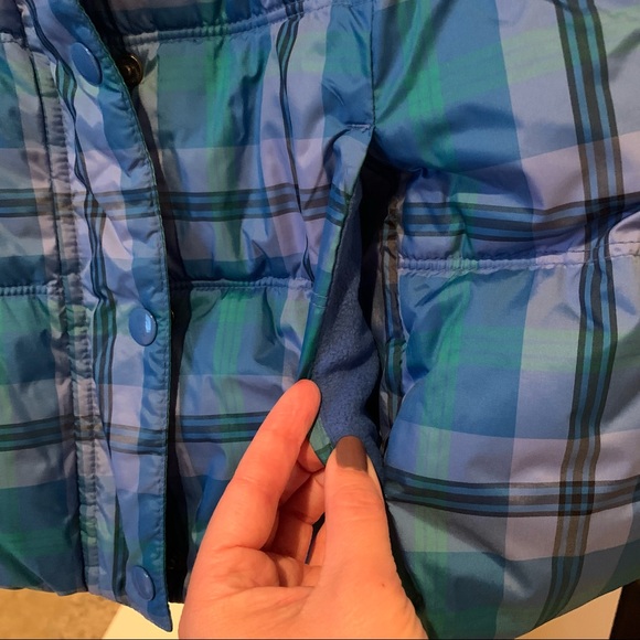 Old Navy Blue Plaid Puffy Vest - Picture 5 of 8
